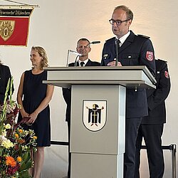 Ansprache von Claudius Blank, Kommandant der FF München
